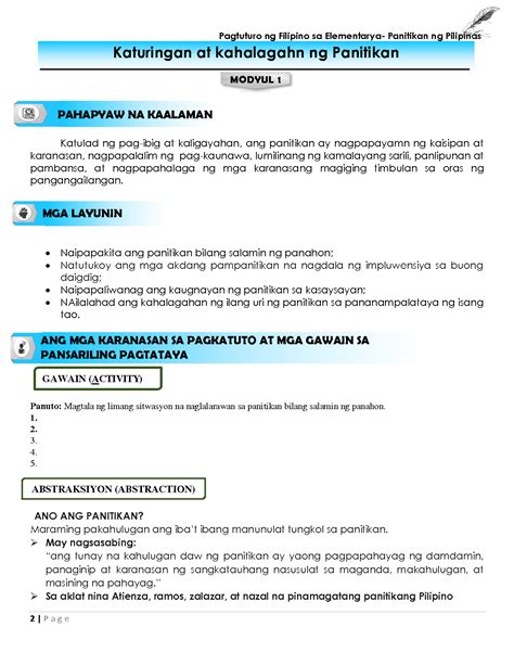 Solution Pagtuturo Ng Filipino Sa Elementarya Studypool