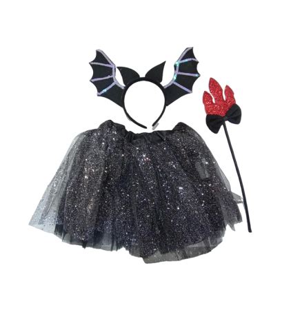 Kit Fantasia Halloween Infantil Diabinha