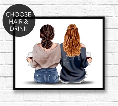 Personalised Best Friend Print Customisable Personalised Etsy