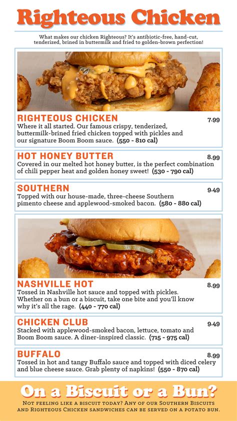 Menu - Dallas (Victory Park) - Rise Southern Biscuits & Righteous Chicken