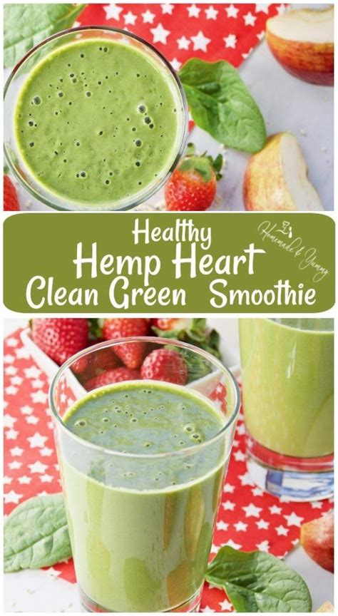 Healthy Hemp Heart Clean Green Smoothie Long Pin Cancer Fighting