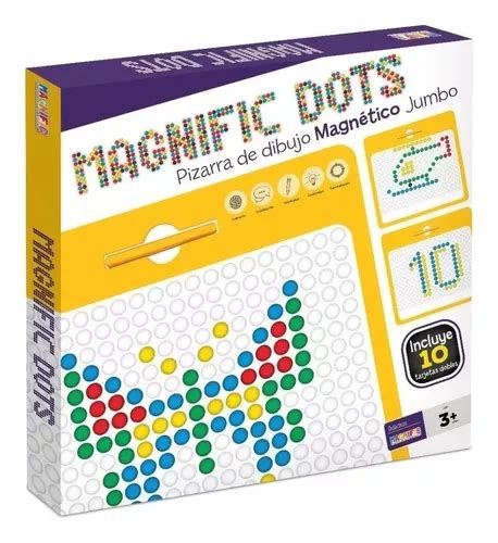 Pizarra Mágica Magnetica Magnific Dots Lapiz Grande Niño Color Amarillo