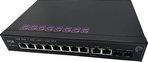 Elfcam Poe Commutateur Switch Fibre Optique Avec Ports Sfp Go