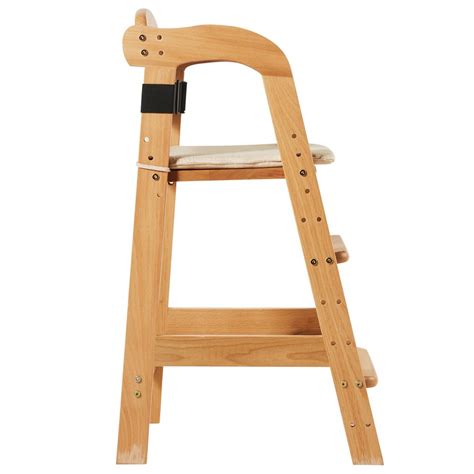 vevor wooden high chair  babies toddlers convertible adjustable