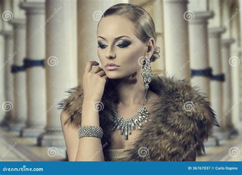 Aristocratic Sensual Fashion Woman