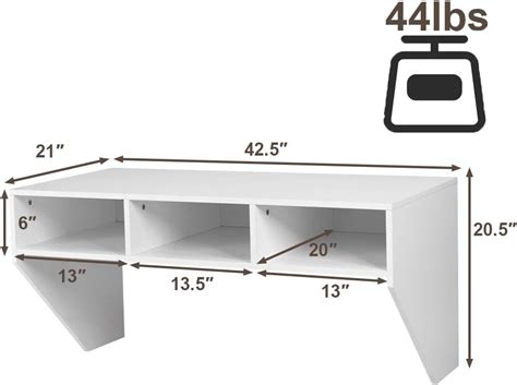 Giantex Escritorio Flotante Para Computadora De Pared Mesa De Estudio