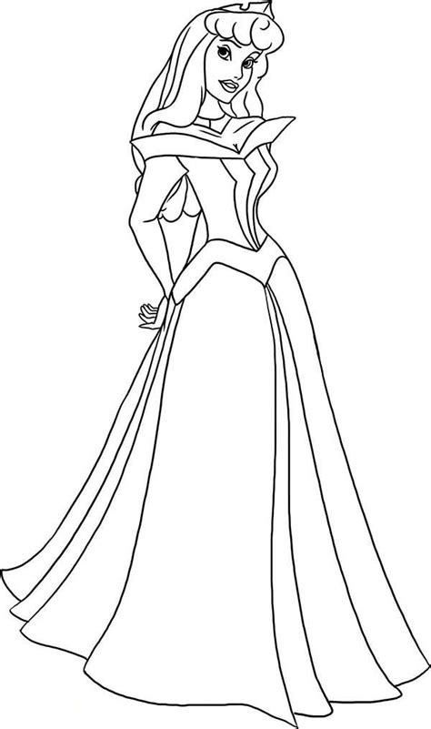 How To Draw Princess Aurora In Sleeping Beauty Coloring Page Color Luna