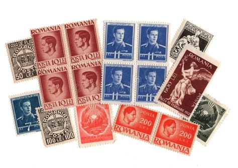 Vintage Mint Postage Stamps From Romania Editorial Image Image Of