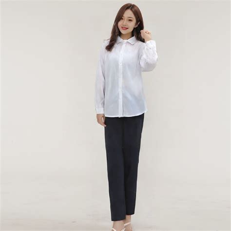 jual kemeja putih polos wanita lengan panjang kemeja kerja kantor
