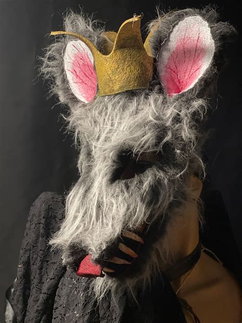 Creepy Cute Rat King Mask Adult Halloween Masquerade Etsy