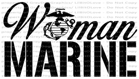 Woman Marine Stacked Design With Ega Vinyl Decal Sticker Usmc Etsy