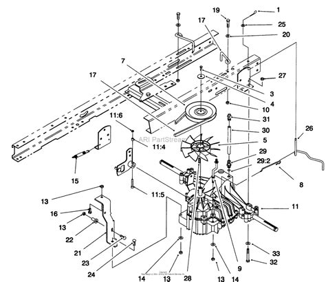 Toro 71192 15 44hxl Lawn Tractor 1995 Sn 5900001 5999999 Parts Diagram For Transaxle Assembly