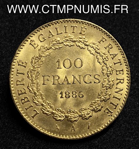 Francs Or Genie Iii Republique A Paris Sup Ctmp Numis