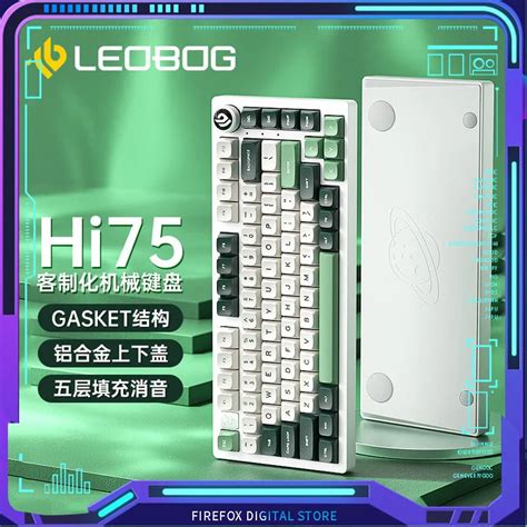 LEOBOG Hi75 Teclado Mec Nico Fio Estrutura De Junta RGB 81 Chaves