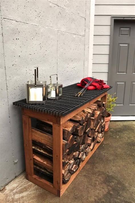 Pin By T R On Wood Storrage Outdoor Firewood Rack Firewood Storage