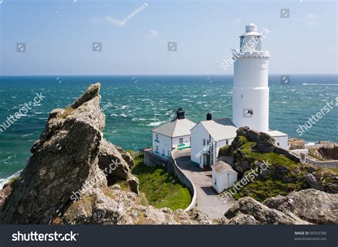 1836 Lighthouse Start Point Devon England Stock Photo 99763700 ...