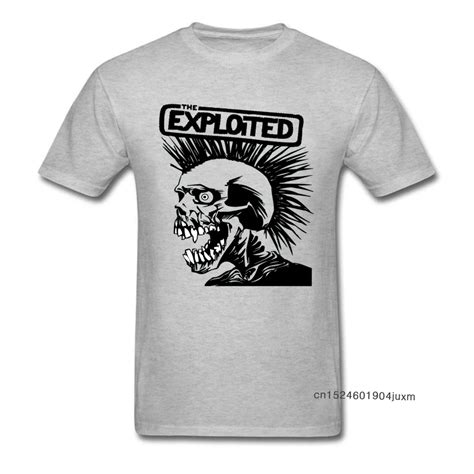 The Exploited Men T Shirt Punks Not Dead Tshirt Hip Hop Skull Print