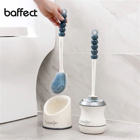 Portable Toilet Brush Toilet Cleaning Brush Holder Scrubber Curved