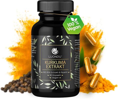 Kurkuma Kapseln 90 Curcuma Extrakt Kapseln Extra Hochdosiert Vegan