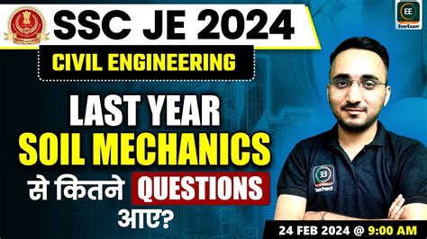 SSC JE 2024 Soil Mechanics Last Year Questions Civil Engineering