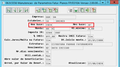 Sa De Planos Linha Datasul Finan As Hfp M S Ano Gera O Fatura