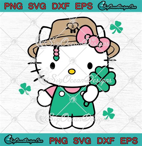 Hello Kitty Benito Happy St Patricks Day Svg Bad Bunny Kitty Patricks Day Svg Png Eps Dxf