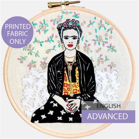 modern embroidery pattern pre printed  fabric  tutorial english