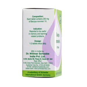 Buy Dr Willmar Schwabe India Bacopa Monnieri X Online Schwabe India