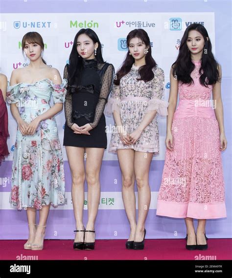 23 January 2019 Seoul South Korea South Korean K Pop Girl Group Twice Attend A Photo Call