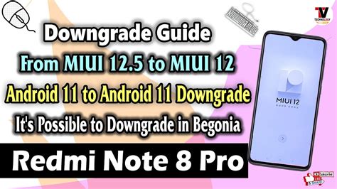 Official Way To Downgrade From MIUI 12 5 To MIUI 12 On Redmi Note 8 Pro