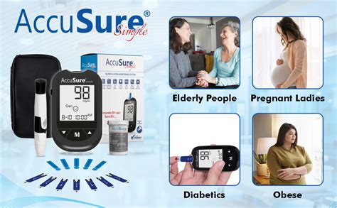 AccuSure Instant Digital Simple Glucometer Kit With 25 Strips 10