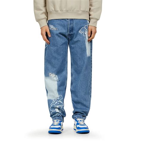 Patta Graffiti Denim Pants Light Blue HHV