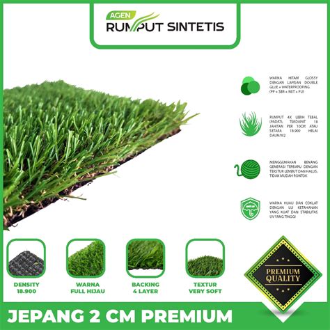 Jual Karpet Rumput Sintetis Jepang Cm Rumput Taman Premium Harga Per