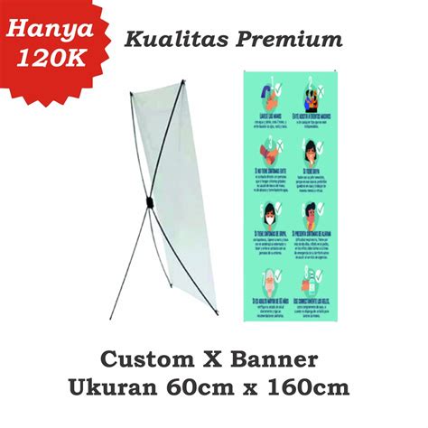 Jual X BANNER 160 X 60 Cm RANGKA FIBER CETAK ALBATROS Shopee Indonesia