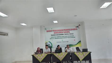 Ftik Uin K H Abdurrahman Wahid Evaluasi Dan Rapat Persiapan Perkuliahan Semester Gasal 2022