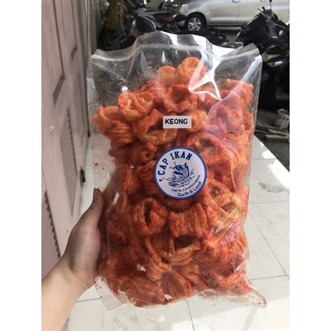 Jual KERUPUK KEONG 250 GRAM KERUPUK KEONG PEDAS KERUPUK CAP IKAN