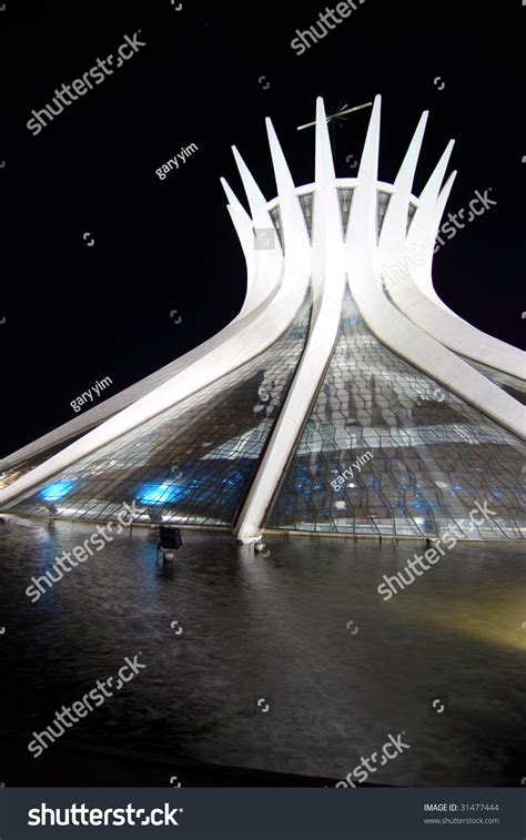 Cathedral Of Brasilia At Night Stock Photo 31477444 Shutterstock