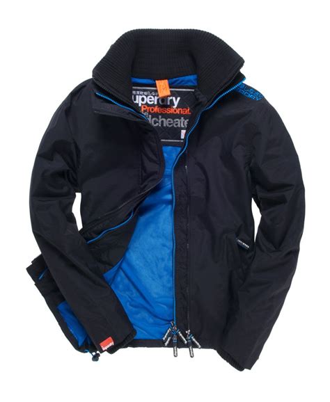 Mens Technical Windcheater In Blackdenby Blue Superdry Uk