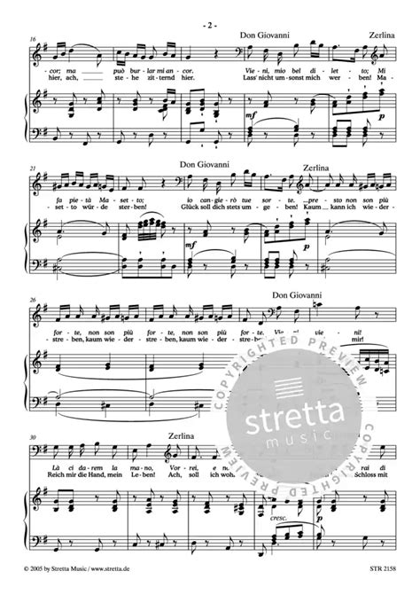 L Ci Darem La Mano Von Wolfgang Amadeus Mozart Im Stretta Noten Shop