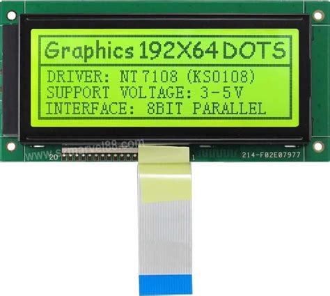 M19264C1 Y5 19264 Graphics LCD Module 192 X 64 Dot Matrix Display