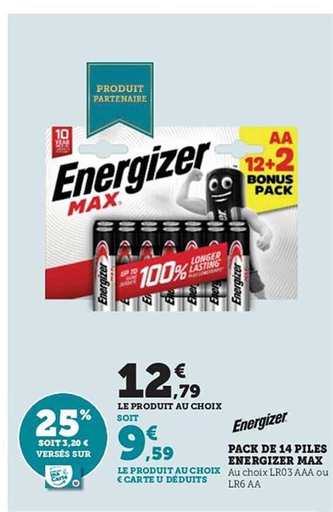 Promo Pack De 14 Piles Energizer Max Chez Hyper U ICatalogue Fr