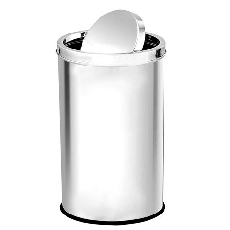 King International Stainless Steel Dustbin For Kitchen Press Top Swing