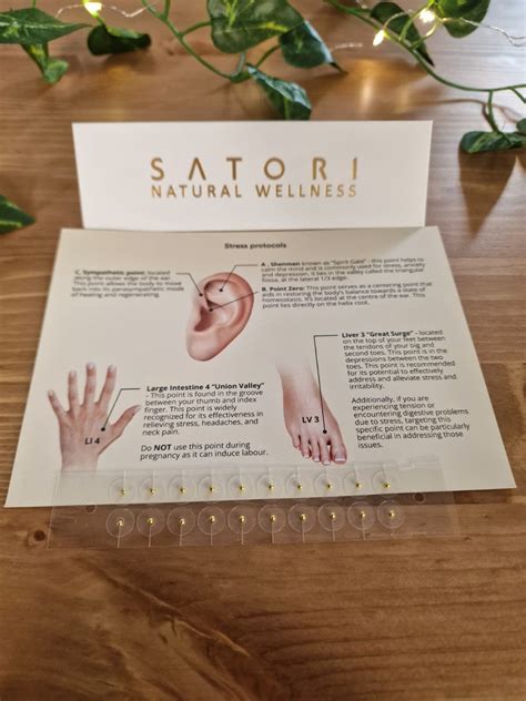 Acupressure Ear Seed Kit 20 X Gold Plated Ear Seeds Placement Charts For Stress And Anxiety