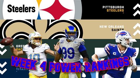 Week 4 Nfl Power Rankings 2021 Youtube