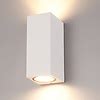 Dimbare LED Wandlamp Selma Wit IP65 Incl 2x 5W 2700K GU10 Spots