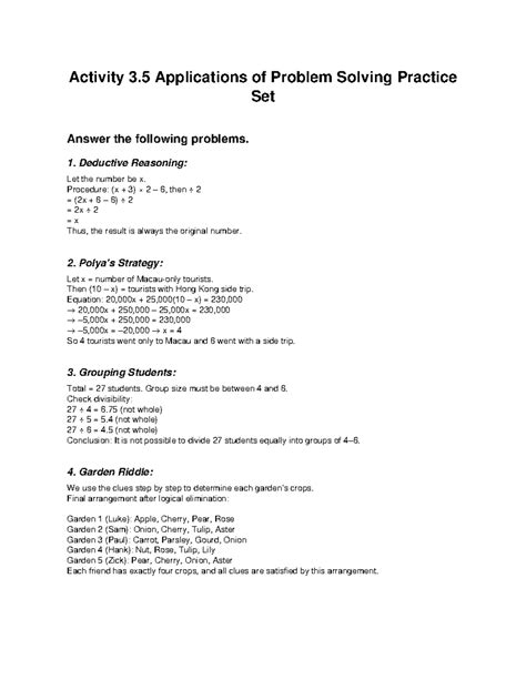 Lightning Fitness Equipment Practice Set Solutions 7