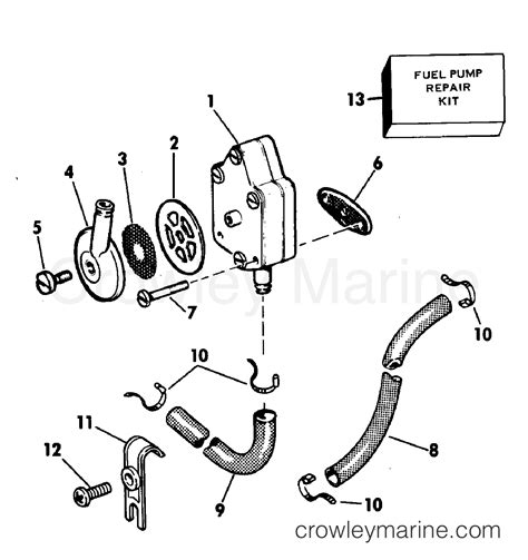 Fuel Pump And Filter Evinrude Outboards E Elctb Crowley Marine