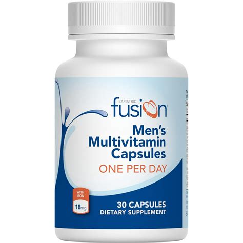 Bariatric Fusion Mens Multivitamin With Iron One Per Day 18 Mg