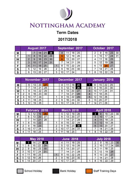 Nottingham Primary Academy - Term Dates