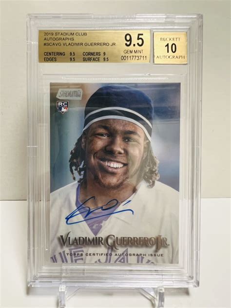 Rc Bgs Vladimir Guerrero Jr Auto Topps Stadium